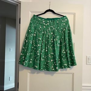 Zara Green/White Linen Skirt